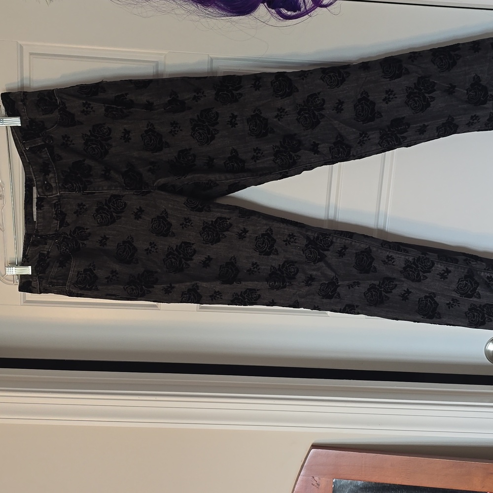 Rose Black Denim Jeans